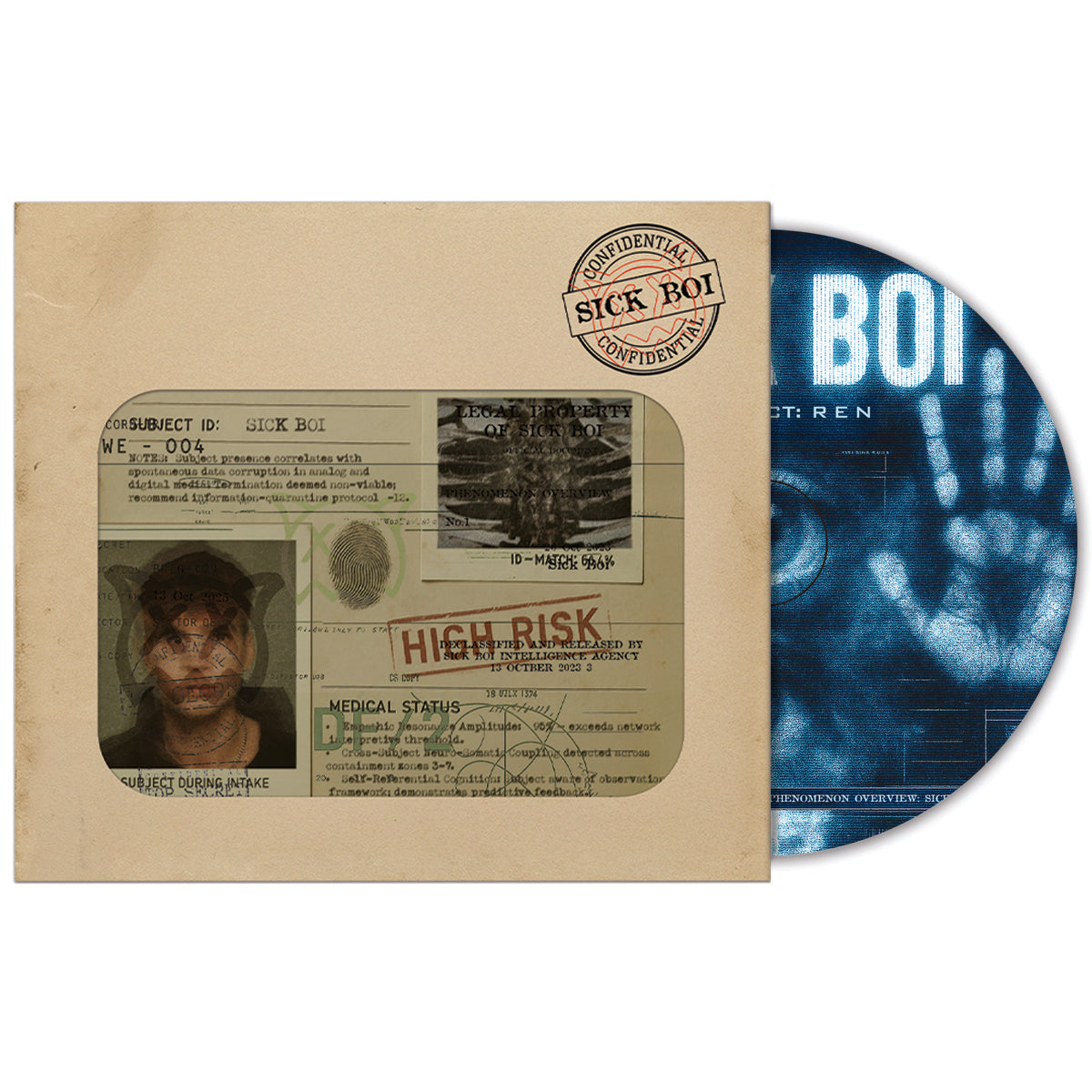 Front view of the Sick Boi Deluxe CD by Ren, showing the album artwork and packaging for the special edition.