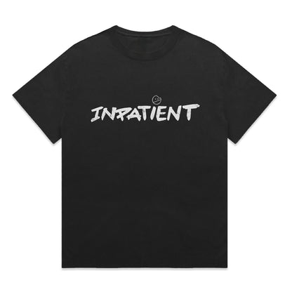 Ren Asylum T-Shirt front view, black crewneck graphic tee with bold design, made for casual wear and street style.