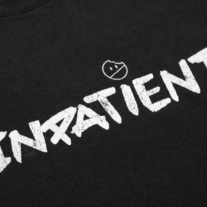Black Ren Asylum T-Shirt with front graphic design, casual fit, and soft cotton fabric, perfect for everyday wear.
