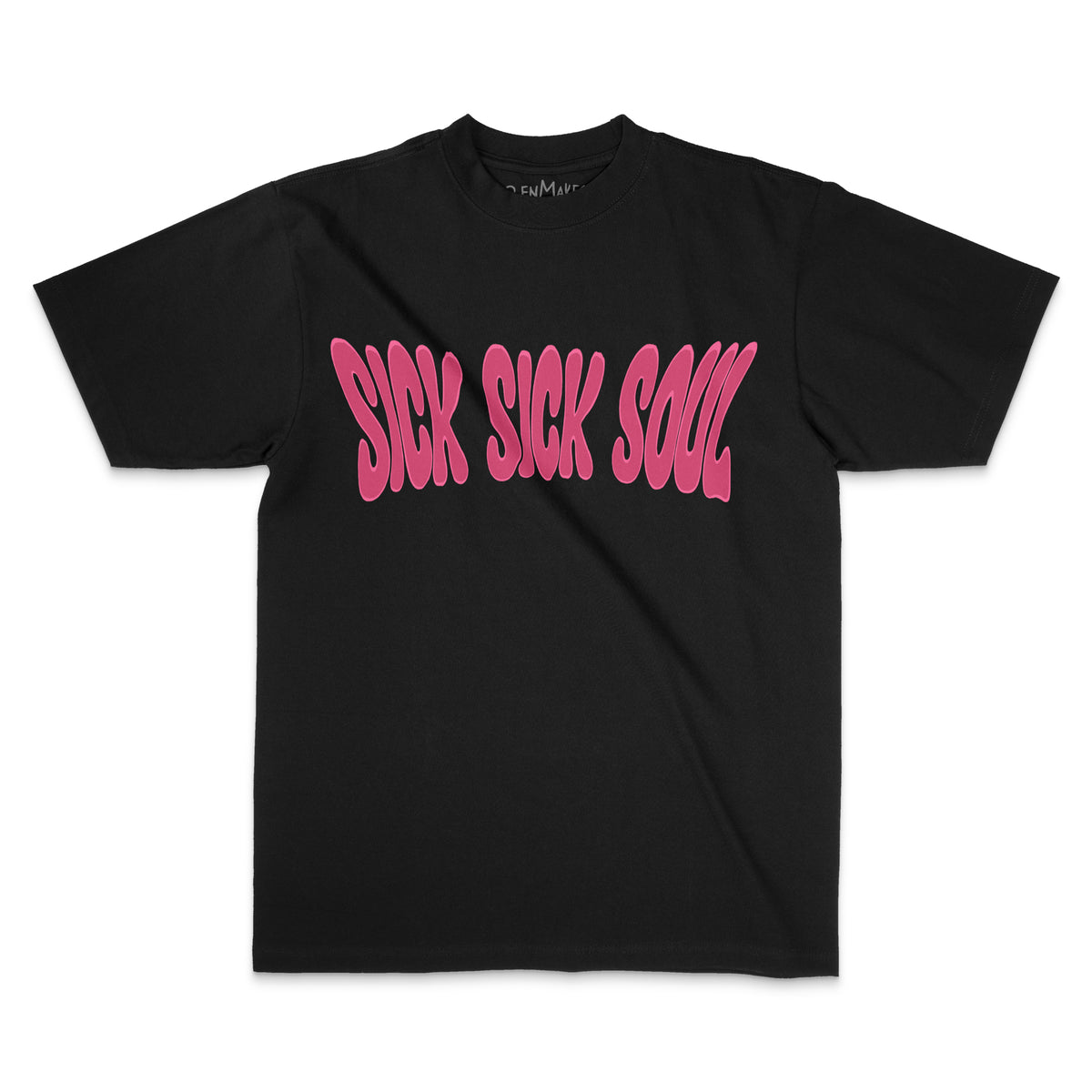 Black Ren Sick Sick Soul T-shirt displaying a front view with a bold graphic design on the black fabric.