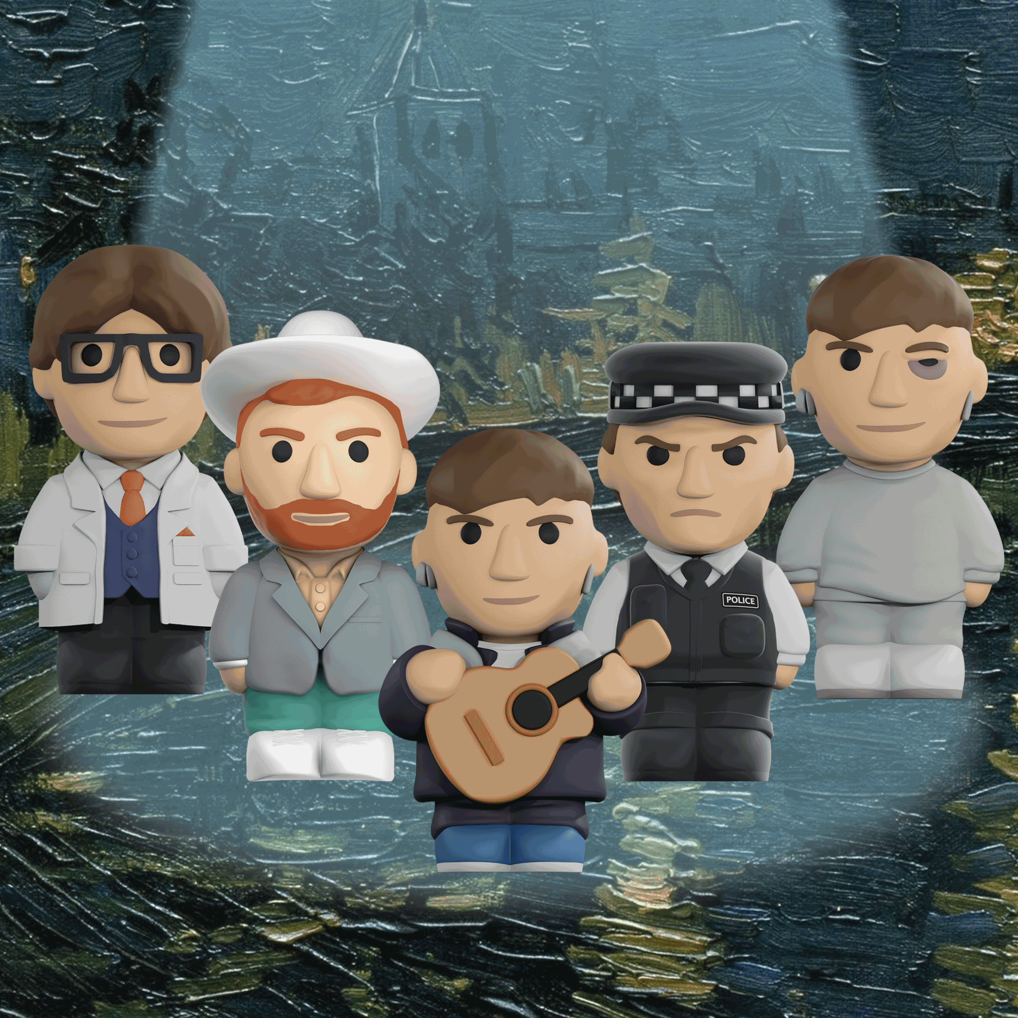 Ren Vincent's Tale Figurine Bundle First Edition, detailed ceramic figurines depicting characters from the story.