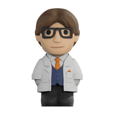 Ren Professor Percy Pryce figurine, a detailed collectible figurine depicting a distinguished doctor in professional attire.