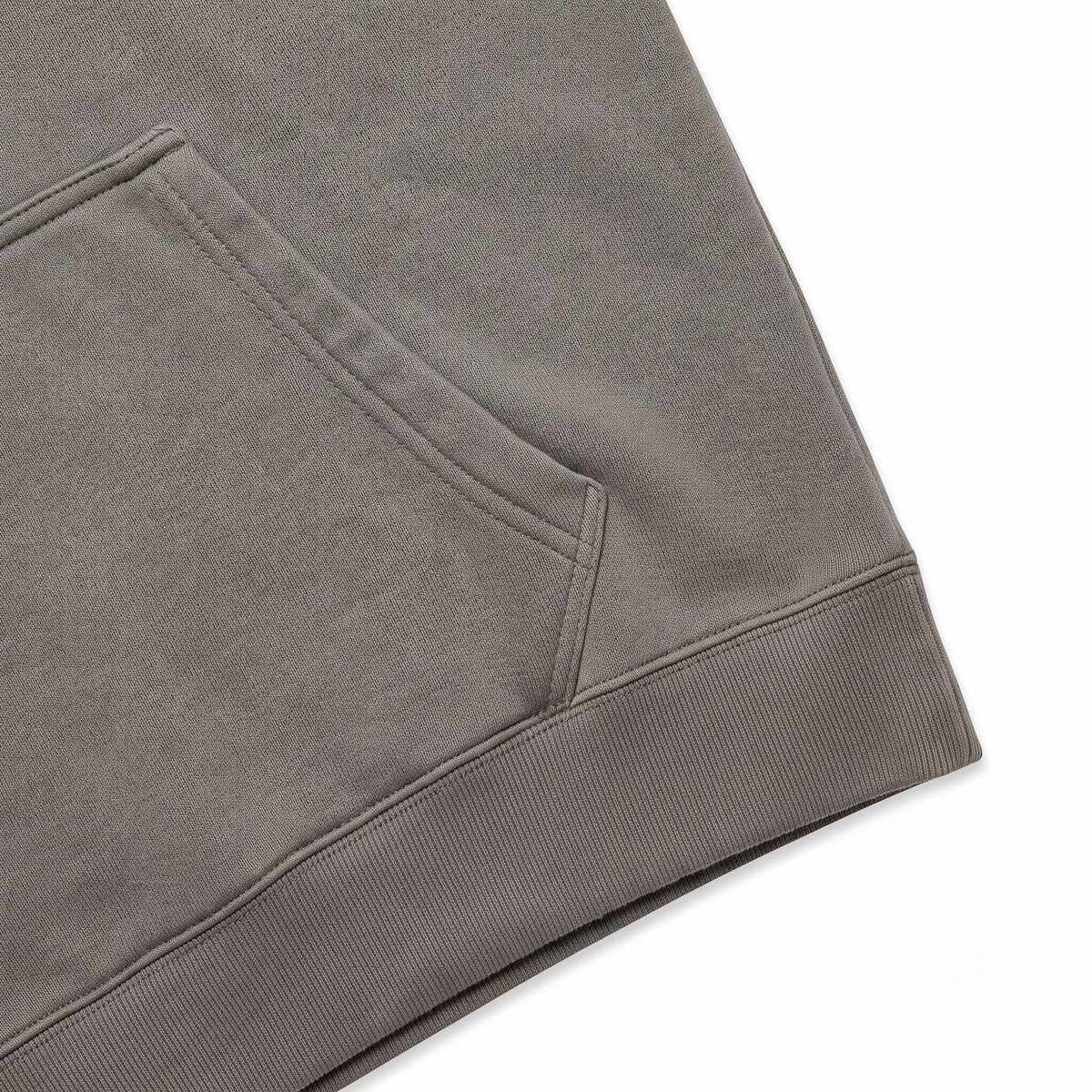 Ren Asylum Hoodie in dark gray with front pocket and adjustable drawstrings, casual streetwear hoodie for men.