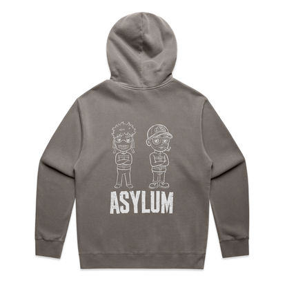 Ren Asylum Hoodie, a black hoodie with "Inpatient" graphic on the back, casual streetwear style and comfortable fit.