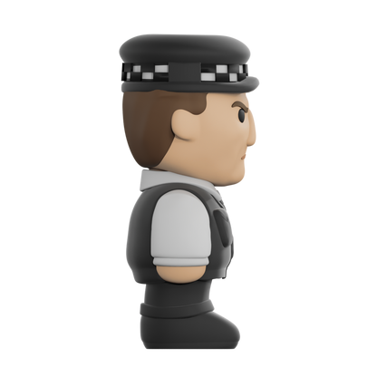 Ren Policeman Richard figurine, detailed collectible figure of a police officer in uniform, standing with a friendly expression.