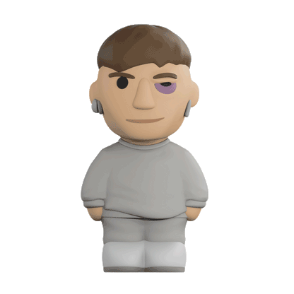 Ren Prison Vincent figurine showing a detailed sculpture of Vincent in prison attire, capturing the character's expression and clothing.