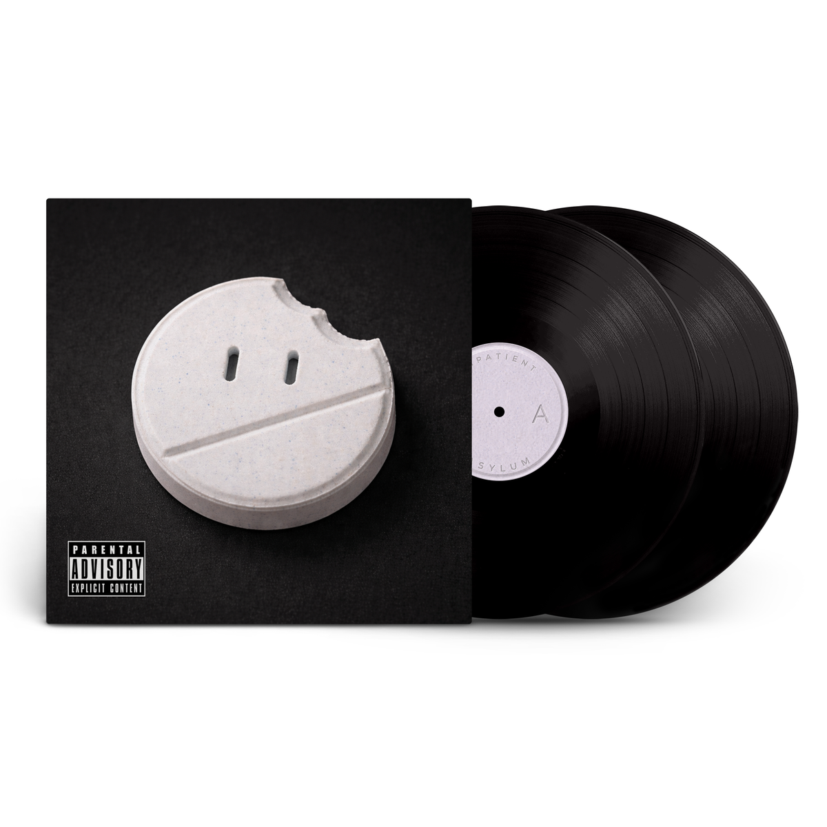 Ren Inpatient vinyl record featuring dark, abstract artwork with bold colors and intricate designs on the album cover.