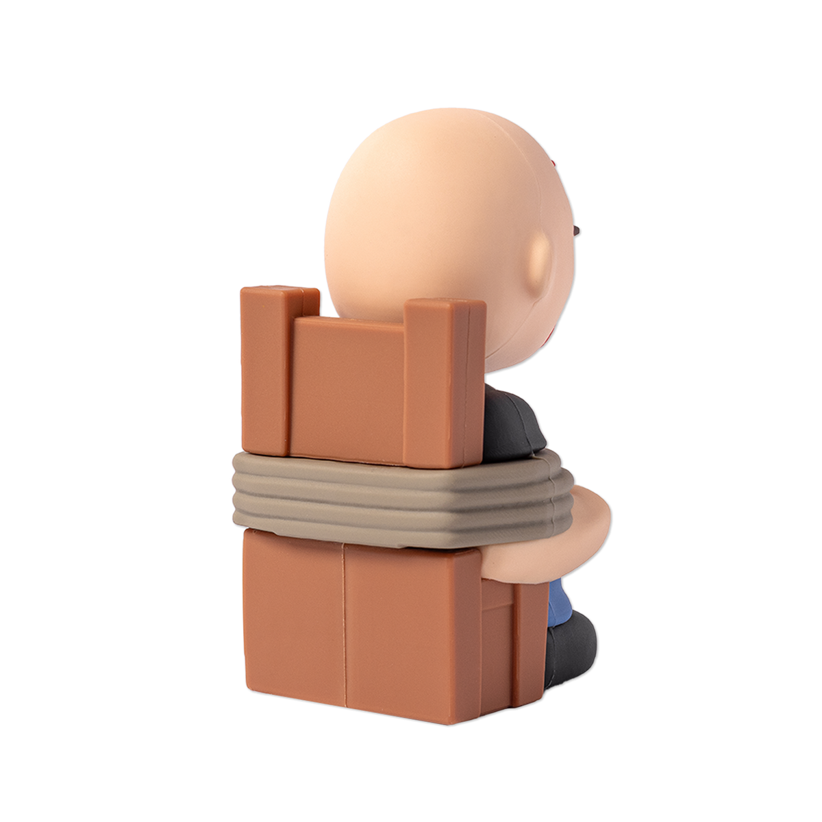 Limited first edition Ren Beatdown figurine sitting on a chair, detailed collectible figure from the Ren brand.