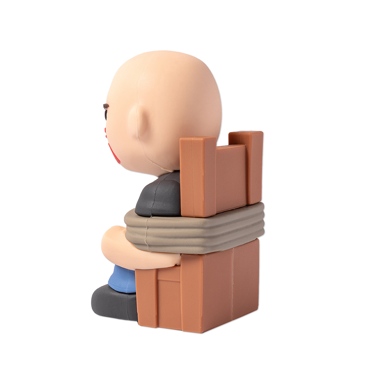 Limited first edition Ren Beatdown figurine sitting in a chair, detailed collectible figure from the Ren brand.