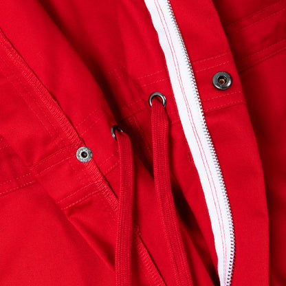 Red Ren jumpsuit with detailed stitching and stylish design, showcasing a modern and versatile one-piece outfit.