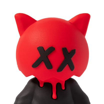 Red Sick Boi figurine by Ren, detailed artistically crafted collectible figure with expressive features and vibrant colors.