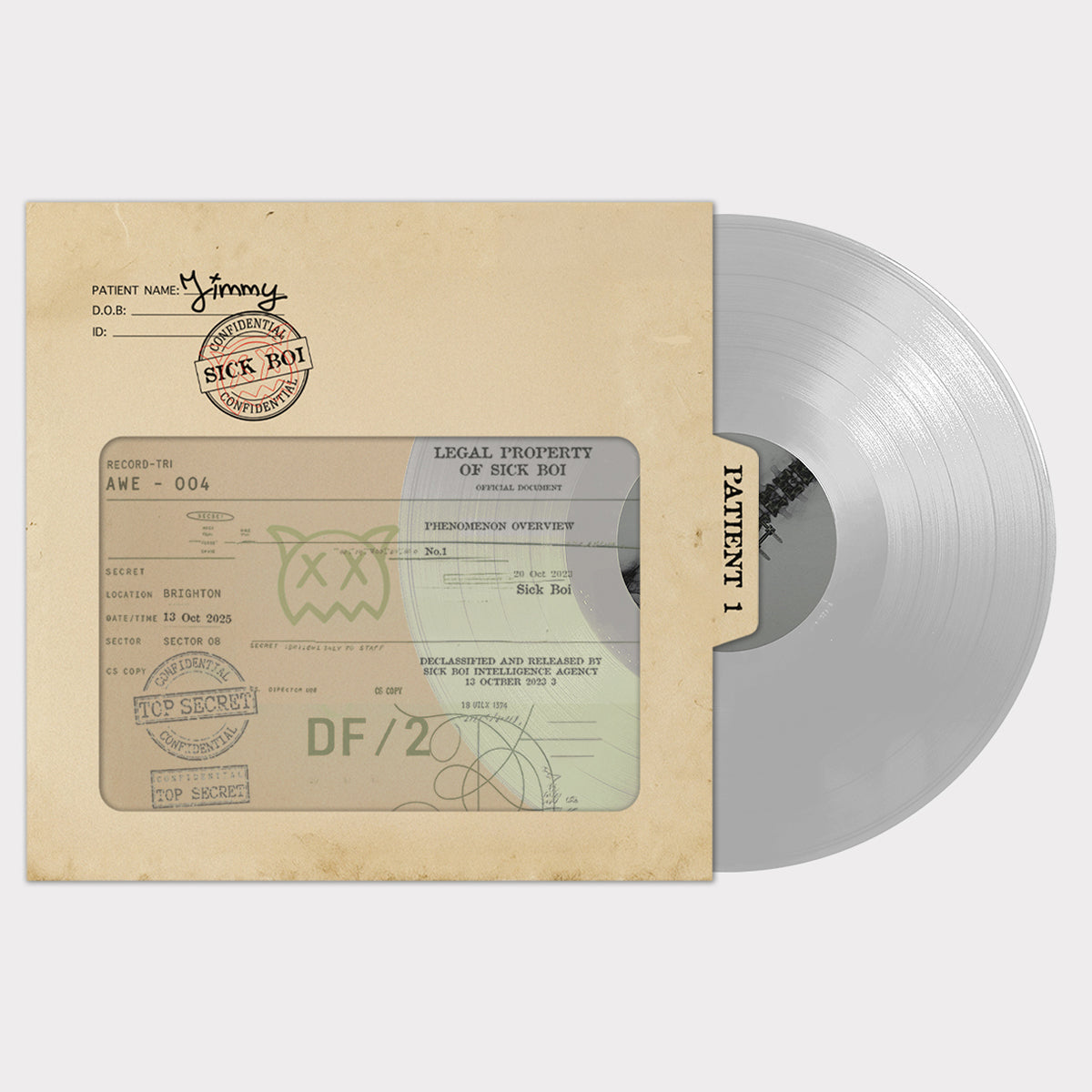 Side view of the Sick Boi Deluxe Vinyl record by Ren, featuring special edition artwork on the cover.