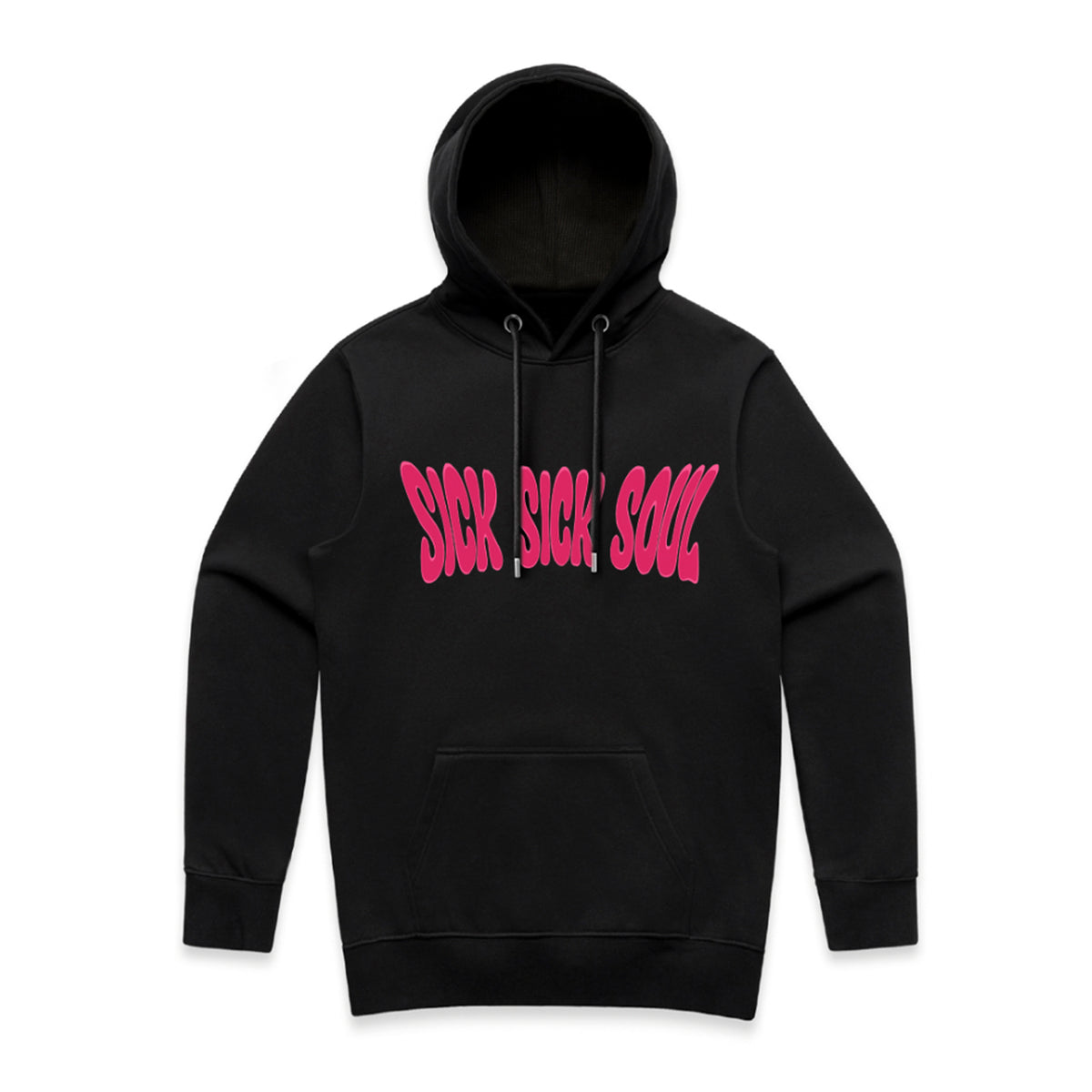 Black Ren Sick Sick Soul hoodie with front design, featuring a comfortable fit and stylish branding on the chest.