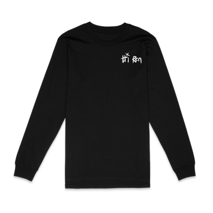 Ren Hi Ren long sleeve shirt in soft fabric with a classic fit, featuring a round neckline and long sleeves.
