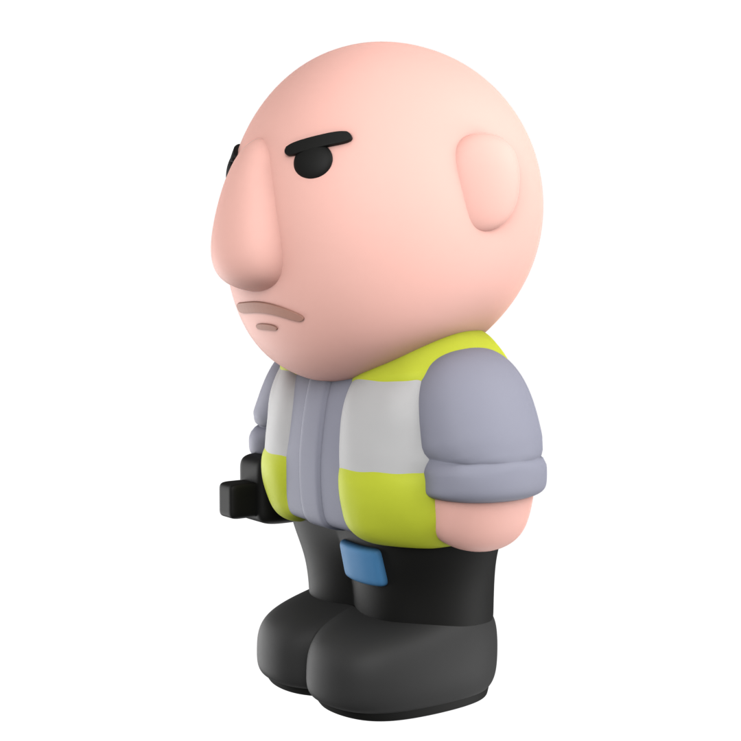 ANGRY CAR PARK ASSISTANT Figurine - Volume #1 Second Edition