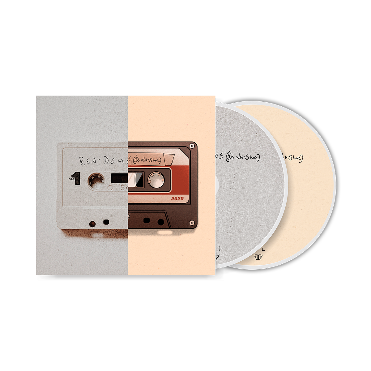 Double CD set of Ren's Demos Vol 1 & 2 with album cover artwork featuring bold graphics and text in a clear image.